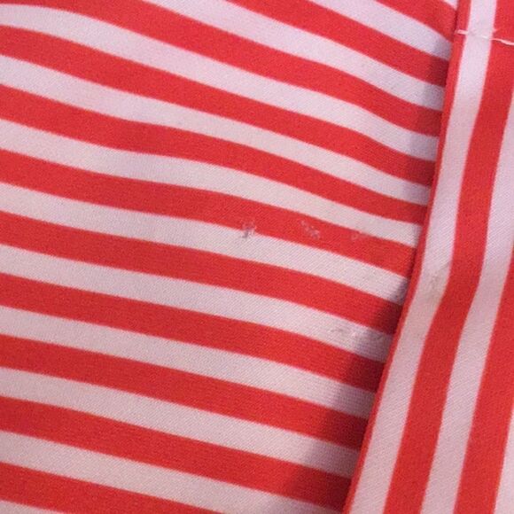 Candy cane striped shorts romper with tie front - Picture 11 of 12